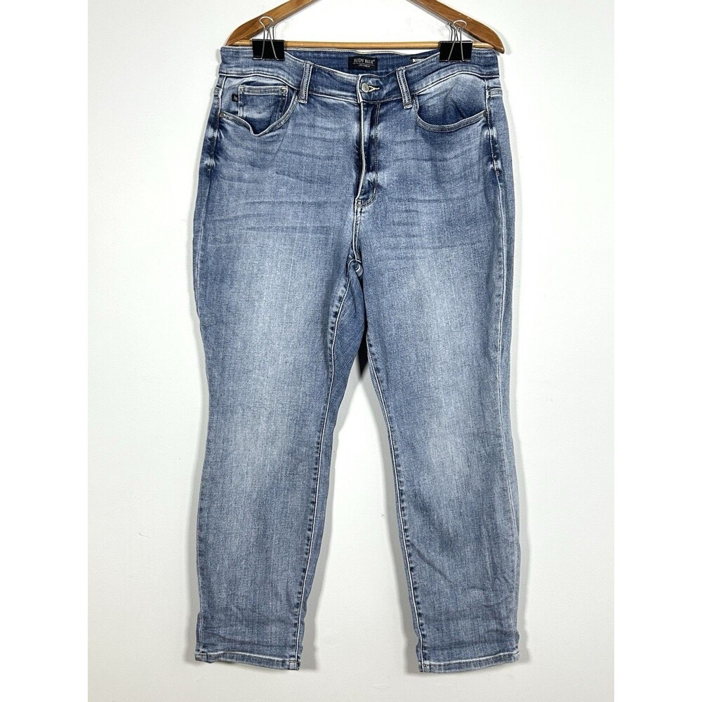 Judy Blue Boyfriend Fit Jeans Womens 16W Blue Wash Stretch Denim Mid Rise